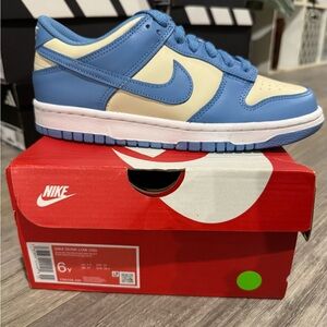 Nike Women’s/Kids Dunk Low Blue and Cream Sneakers